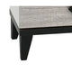 Bedside Nightstand | 2 Drawers | Black Diamond Knobs | Textured Cream