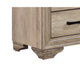 Industrial Nightstand | 2 Drawers with Black Bar Pulls | Natural Brown
