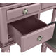 Enay 3pc Vanity Set with Padded Stool | Mirror | 5 Drawers | Rose Gold