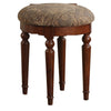 Enay 3pc Vanity Set with Padded Stool | Mirror | 5 Drawers | Cherry Brown