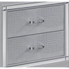 Nightstand | LED Mirror Trim | 2 Faux Alligator Embossed Drawers | Silver