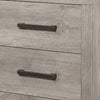 Xora Nightstand | 2 Drawers | 2 Tone Gray Faux Wood with Metal Accents