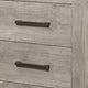 Xora Nightstand | 2 Drawers | 2 Tone Gray Faux Wood with Metal Accents