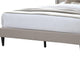 Queen Size Platform Bed | Geometric Tufted Upholstery | Light Brown