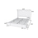 Queen Size Platform Bed with Chevron Pattern Headboard | Dark Gray