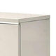 Nightstand with Chrome Metal Accents | USB Port | 2 Drawers | Gloss White