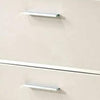 Nightstand with Chrome Metal Accents | USB Port | 2 Drawers | Gloss White