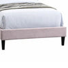 Full Size Bed | Adjustable Headboard | Foam Fill Pink Velvet Upholstery