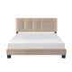 Berry Queen Platform Bed |  Adjustable Headboard | Brown Velvet Upholstery