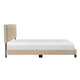 Berry Queen Platform Bed |  Adjustable Headboard | Brown Velvet Upholstery