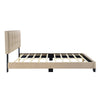 Berry Queen Platform Bed |  Adjustable Headboard | Brown Velvet Upholstery