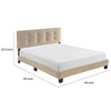 Berry Queen Platform Bed |  Adjustable Headboard | Brown Velvet Upholstery