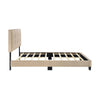 Berry Full Platform Bed |  Adjustable Headboard | Brown Velvet Upholstery