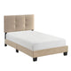 Berry Twin Platform Bed |  Adjustable Headboard | Brown Velvet Upholstery