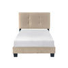 Berry Twin Platform Bed |  Adjustable Headboard | Brown Velvet Upholstery