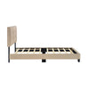 Berry Twin Platform Bed |  Adjustable Headboard | Brown Velvet Upholstery