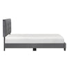 Berry Twin Platform Bed |  Adjustable Headboard | Gray Velvet Upholstery