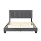 Berry Queen Platform Bed |  Adjustable Headboard | Gray Velvet Upholstery