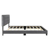 Berry Queen Platform Bed |  Adjustable Headboard | Gray Velvet Upholstery