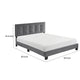 Berry Queen Platform Bed |  Adjustable Headboard | Gray Velvet Upholstery