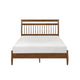 Karlo Queen Platform Bed | Slatted Headboard | Transitional Chestnut Brown