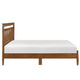 Karlo Queen Platform Bed | Slatted Headboard | Transitional Chestnut Brown
