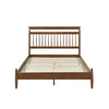 Karlo Queen Platform Bed | Slatted Headboard | Transitional Chestnut Brown