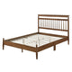 Karlo Full Platform Bed | Slatted Headboard | Transitional Chestnut Brown