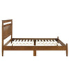 Karlo Full Platform Bed | Slatted Headboard | Transitional Chestnut Brown