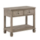 Marc Nightstand | 2 Drawers and Open Shelf | Keyhole Accent | Oak Gray Wood