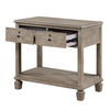 Marc Nightstand | 2 Drawers and Open Shelf | Keyhole Accent | Oak Gray Wood