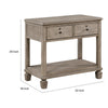 Marc Nightstand | 2 Drawers and Open Shelf | Keyhole Accent | Oak Gray Wood