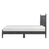 Kell Queen Platform Bed | Vertical Slatted Headboard | Mid Century Gray