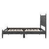 Kell Queen Platform Bed | Vertical Slatted Headboard | Mid Century Gray
