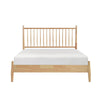 Kell Full Platform Bed | Vertical Slatted Headboard | Natural Brown
