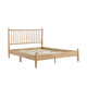 Kell Full Platform Bed | Vertical Slatted Headboard | Natural Brown