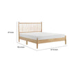 Kell Full Platform Bed | Vertical Slatted Headboard | Natural Brown