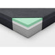 Maya Queen Mattress | Green Tea Gel-Infused Memory Foam | Gray Fabric 11"