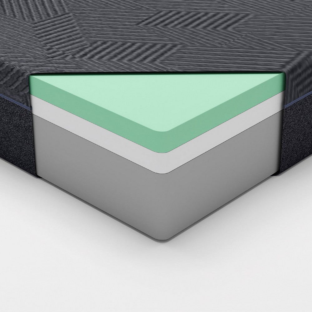 Maya Twin Mattress | Green Tea Gel-Infused Memory Foam | Gray Fabric 11"