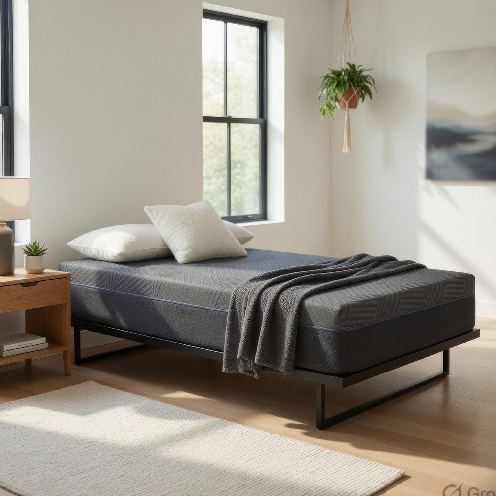 Maya Twin Mattress | Green Tea Gel-Infused Memory Foam | Gray Fabric 11"