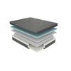 Hira Queen Hybrid Mattress | Medium Comfort Gel Foam | Gray Polyester 11"