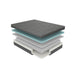 Hira Queen Hybrid Mattress | Medium Comfort Gel Foam | Gray Polyester 11"