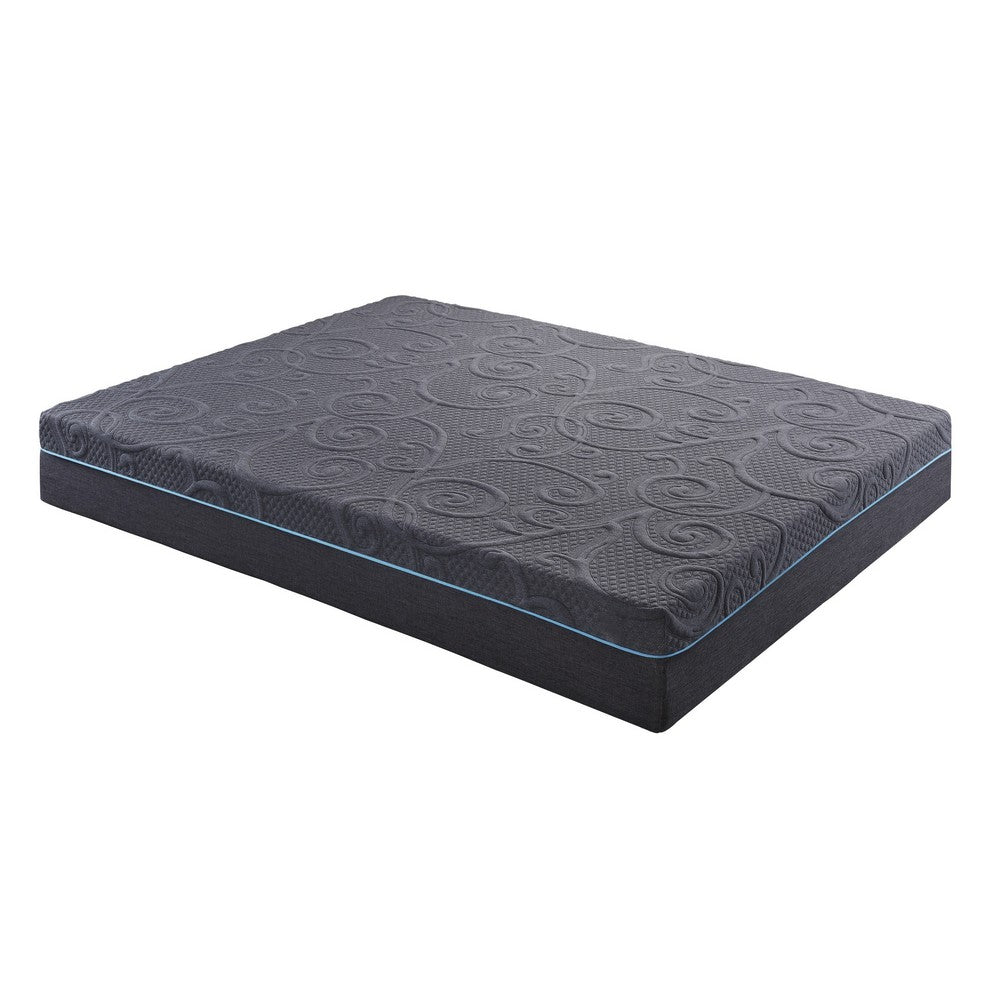 Hira King Hybrid Mattress | Medium Comfort Gel Foam | Gray Polyester 11"