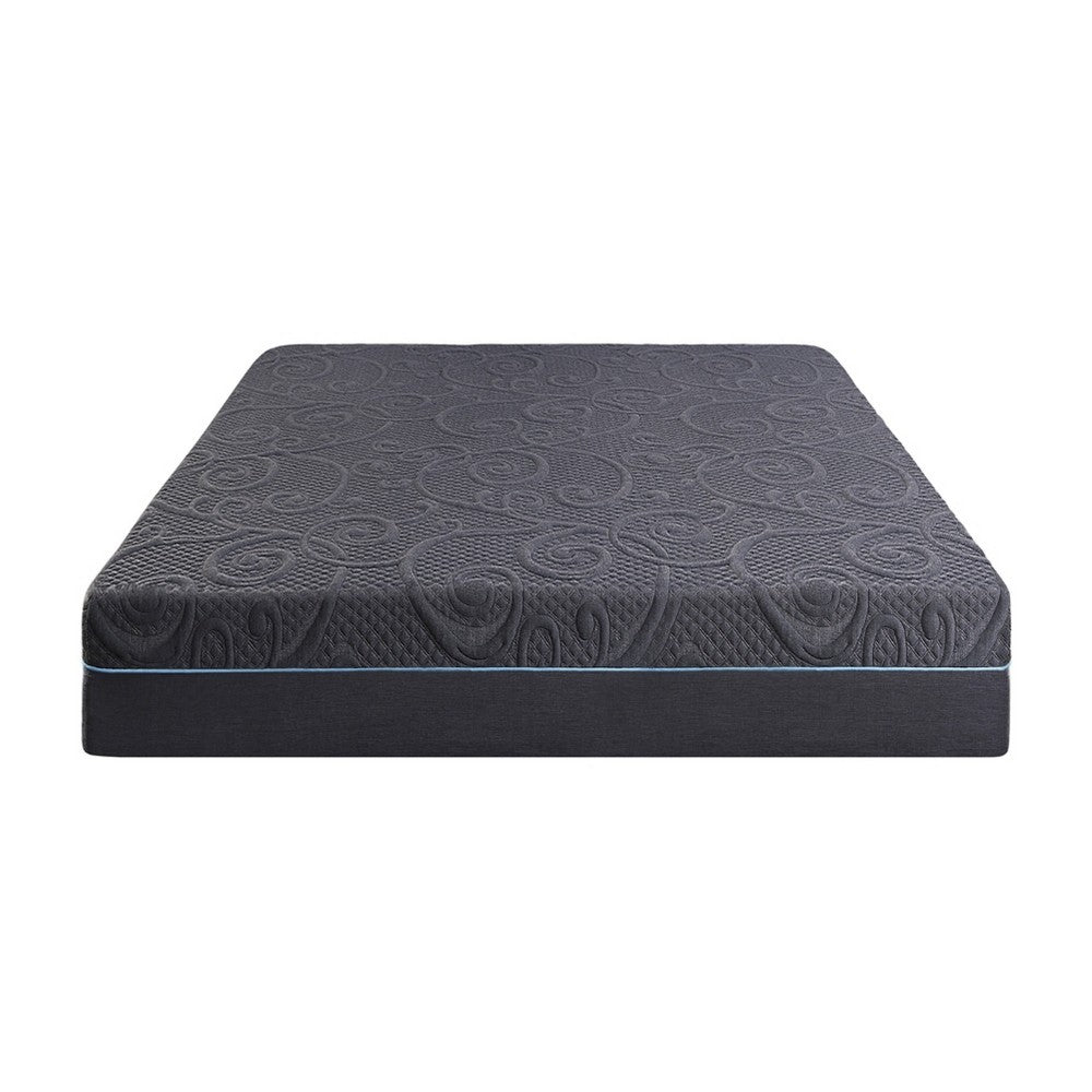 Hira King Hybrid Mattress | Medium Comfort Gel Foam | Gray Polyester 11"