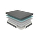 Hira King Hybrid Mattress | Medium Comfort Gel Foam | Gray Polyester 11"