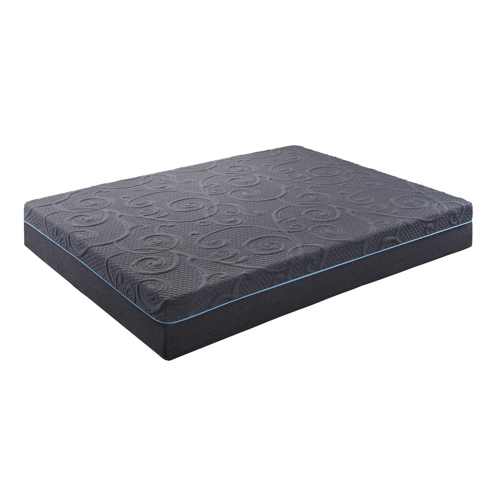 Hira King Hybrid Mattress | Medium Comfort Gel Foam | Gray Polyester 11"