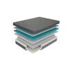 Hira Queen Hybrid Mattress | Medium Comfort Gel Foam | Gray Polyester 14"