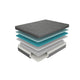 Hira Queen Hybrid Mattress | Medium Comfort Gel Foam | Gray Polyester 14"