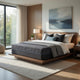 Hira Queen Hybrid Mattress | Medium Comfort Gel Foam | Gray Polyester 14"