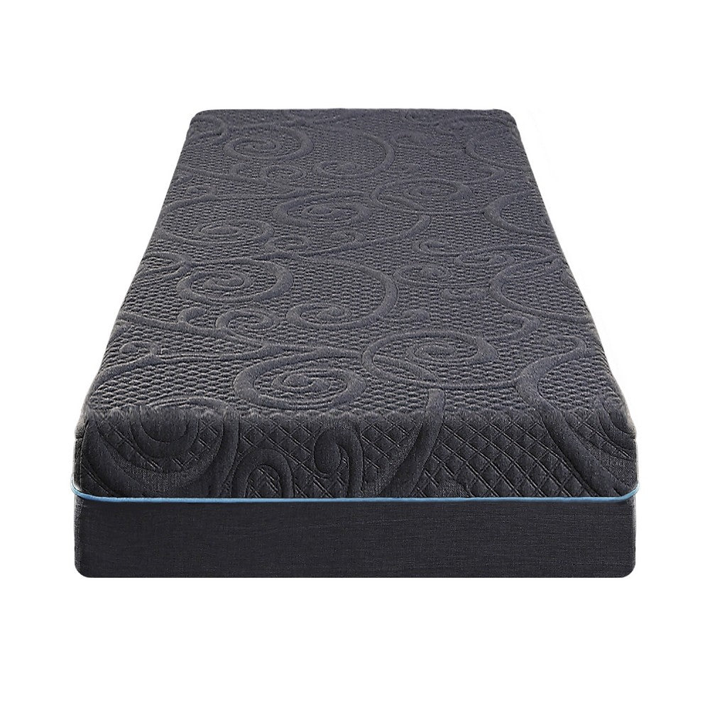 Hira Twin Hybrid Mattress | Firm Comfort Gel Foam | Gray Polyester 8"